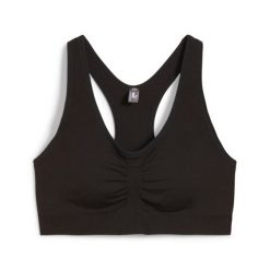 Biustonosz dla kobiet Puma 4Keeps Shapeluxe. Czarne biustonosze sportowe damskie Puma, bez wzorów, z elastanu. Za 188.40 zł.