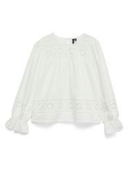 Vero Moda Bluzka w kolorze białym rozmiar: M. Białe bluzki damskie Vero Moda, m, bez wzorów, z bawełny, bez kołnierzyka, bez ramiączek. Za 144.95 zł.