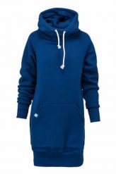 Bluza sportowa z kapturem damska DEEP TRIP Luzak. Niebieskie bluzy sportowe damskie DEEP TRIP, l, bez wzorów, z bawełny, bez ramiączek, długie, z kapturem. Za 369.00 zł.