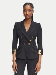 Elisabetta Franchi Marynarka GI-274-66E2-V670 Czarny Slim Fit. Czarne marynarki i żakiety damskie Elisabetta Franchi, bez wzorów. Za 2,869.00 zł.