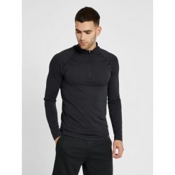 Półzapinana bluza dresowa Hummel Stroke. Czarne bluzy bez kaptura męskie HUMMEL, bez wzorów, z dresówki, bez kołnierzyka, bez ramiączek. Za 249.00 zł.