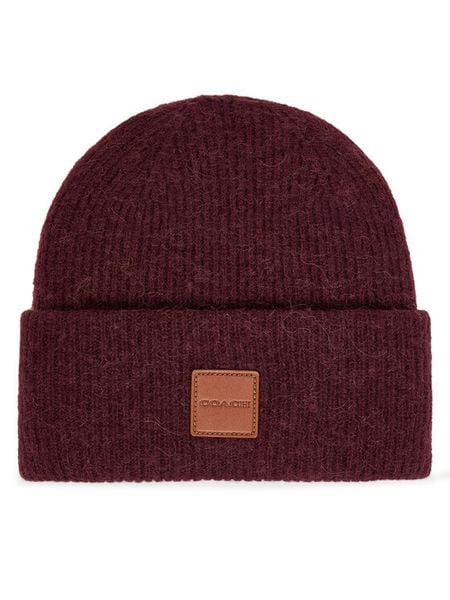 Coach Czapka CU825 Fioletowy. Fioletowe czapki zimowe damskie Coach, z wełny. Za 409.99 zł.