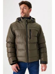 Garcia Kurtka pikowana w kolorze khaki rozmiar: XXL. Brązowe kurtki męskie Garcia, xxl, z aplikacjami, bez kaptura. Za 263.53 zł.