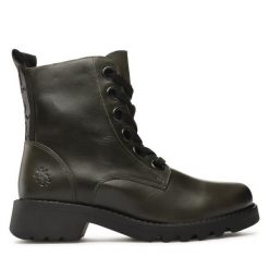 Botki Fly London. Brązowe botki damskie Fly London, bez obcasa, na płaskiej podeszwie, bez zapięcia. Za 879.99 zł.