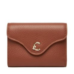 Portfel Coccinelle. Brązowe portfele damskie Coccinelle, bez wzorów. Za 349.99 zł.