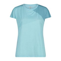 Damska koszulka w paski CMP. Niebieskie t-shirty damskie CMP, xs, bez wzorów, z materiału, bez kołnierzyka. Za 150.00 zł.