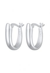 Elli Damskie kolczyki kreole kółka owalne zapięcie ze srebra próby 925 Sterling Silver Kolczyki 1 ct. Szare kolczyki damskie Elli, srebrne. Za 303.99 zł.