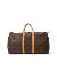 Louis Vuitton Torba podróżna "Keepall" w kolorze brązowym - 55 x 28 x 25 cm rozmiar: onesize. Brązowe torebki klasyczne damskie Louis Vuitton, bez wzorów, z materiału, bez dodatków. Za 4,045.99 zł.