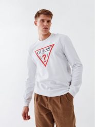 Guess Bluza Audley M2YQ37 K6ZS1 Biały Slim Fit. Białe bluzy bez kaptura męskie Guess, m, z bawełny. Za 309.99 zł.