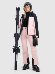 4F Spodnie narciarskie membrana 5000 damskie - różowe XXL. Czerwone spodnie materiałowe damskie 4f, bez wzorów, z podwyższonym stanem. Za 299.99 zł.