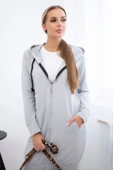 Bluza sukienkowa z kapturem szara. Szare bluzy z kapturem damskie KESI, l, z bawełny. Za 234.40 zł.