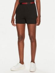 Hugo Szorty sportowe Sporty Logo 50520498 Czarny Regular Fit. Czarne spodenki sportowe damskie Hugo, xl, z syntetyku. Za 179.99 zł.