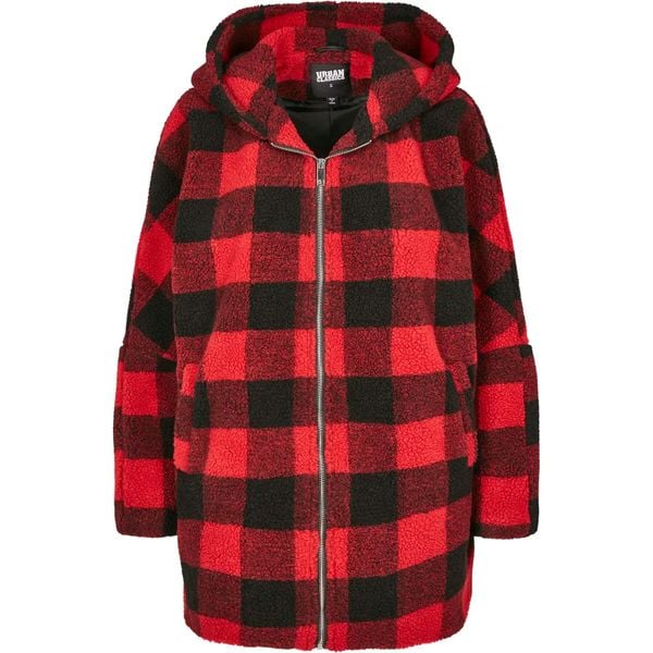 Parka damska w dużych rozmiarach Urban Classic hooded check. Czarne parki damskie Urban Classics, na zimę, bez wzorów. Za 468.05 zł.