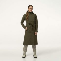 Długa wodoodporna kurtka damska Agu Trench Coat. Zielone kurtki damskie Agu, xl, bez wzorów, z materiału, z kapturem. Za 882.65 zł.