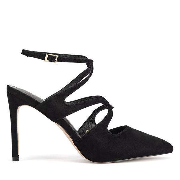 Szpilki DeeZee. Czarne szpilki DeeZee, bez wzorów, bez obcasa. Za 87.99 zł.