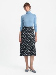 BGN Spódnica w kolorze czarno-błękitnym rozmiar: 40. Czarne spódniczki damskie BGN, bez wzorów, z podwyższonym stanem, midi, proste. Za 39.99 zł.