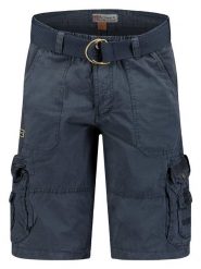 Geographical Norway Bermudy "Perou" w kolorze granatowym rozmiar: S. Niebieskie szorty męskie Geographical Norway, bez wzorów, z bawełny. Za 136.13 zł.