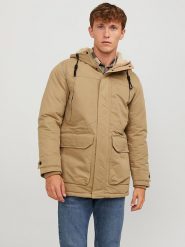 Jack & Jones Parka "Eclip" w kolorze beżowym rozmiar: L. Brązowe parki męskie Jack & Jones, l, bez wzorów. Za 149.31 zł.