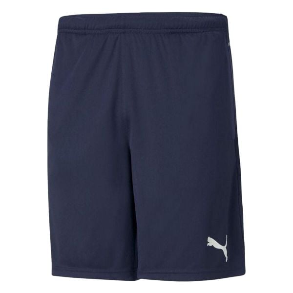 Męskie Treningowe Spodenki Piłkarskie. Niebieskie szorty męskie Puma, bez kołnierzyka. Za 137.99 zł.