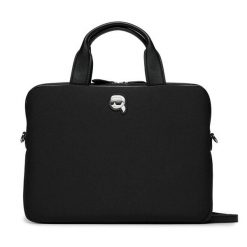Torba na laptopa KARL LAGERFELD. Czarne torby na laptopa damskie Karl Lagerfeld, bez wzorów. Za 469.99 zł.
