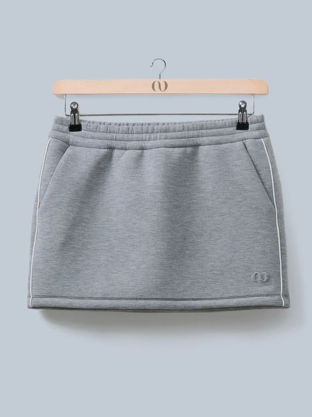 LeGer Spódnica dresowa "Lilou" w kolorze szarym rozmiar: 36. Szare spódniczki damskie LeGer, bez wzorów, z dresówki, mini, proste. Za 139.54 zł.