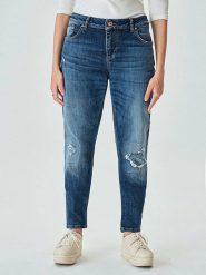 LTB Dżinsy "Mika C" - Tapered fit - w kolorze granatowym rozmiar: W30/L32. Niebieskie jeansy damskie LTB, z podwyższonym stanem. Za 83.42 zł.