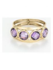 L instant d Or Złoty pierścionek "Maden Amethyst" z cyrkoniami rozmiar: 48. Fioletowe pierścionki damskie L instant d Or, z cyrkonią, złote. Za 1,179.95 zł.