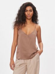 Marella Top Orda 2413161041200 Brązowy Regular Fit. Brązowe topy damskie Marella, bez wzorów, z syntetyku, bez ramiączek. Za 699.99 zł.