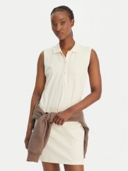 Kappa Sukienka codzienna Ivanka 332D7MW Écru Regular Fit. Sukienki damskie Kappa, na co dzień, s, bez wzorów, z bawełny, bez kołnierzyka, bez ramiączek, proste. Za 149.99 zł.