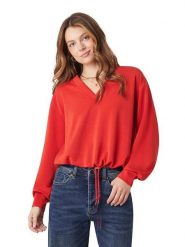 Scotch & Soda Bluzka w kolorze czerwonym rozmiar: S. Czerwone bluzki damskie Scotch & Soda, s, bez wzorów, bez kołnierzyka, bez ramiączek. Za 143.99 zł.