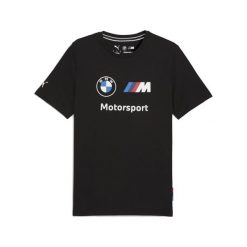 Męska koszulka BMW M Motorsport Essentials Logo PUMA. Czarne t-shirty sportowe męskie Puma, m, bez ramiączek, do biegania. W wyprzedaży za 89.00 zł.