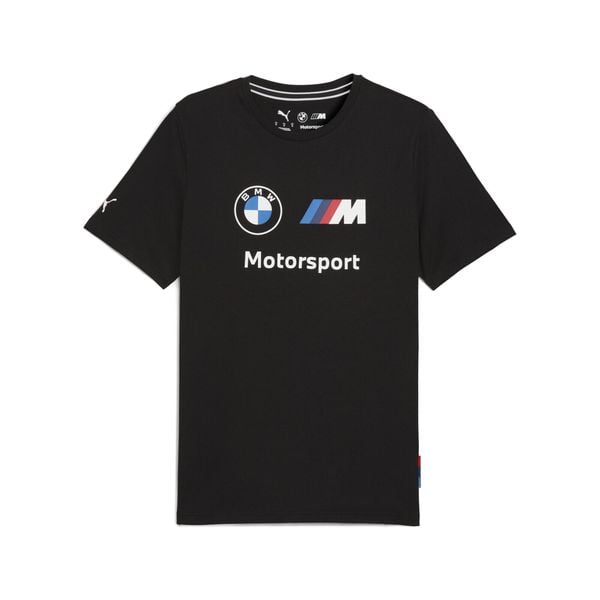 Męska koszulka BMW M Motorsport Essentials Logo PUMA. Czarne t-shirty sportowe męskie Puma, m, bez ramiączek, do biegania. W wyprzedaży za 89.00 zł.