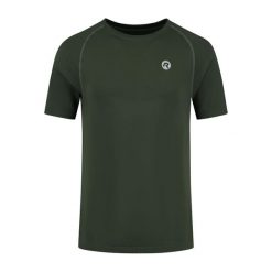Sportowa koszulka męska Rogelli Essential, bezszwowa. Zielone t-shirty sportowe męskie Rogelli, l, bez ramiączek, do biegania. W wyprzedaży za 60.00 zł.