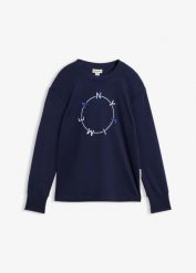 Koszulka z długim rękawem z grubszej bawełny. Białe t-shirty damskie bonprix, bez wzorów, z bawełny, bez kołnierzyka. Za 84.99 zł.