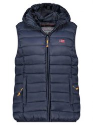 Geographical Norway Kamizelka pikowana "Vatikolor" w kolorze granatowym rozmiar: XL. Niebieskie kamizelki damskie Geographical Norway, xl. Za 165.71 zł.