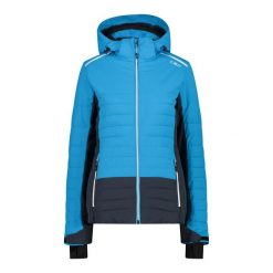 Damska kurtka narciarska softshell CMP. Niebieskie kurtki damskie CMP, xs, bez wzorów, z materiału, z kapturem. Za 722.05 zł.