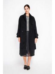 ASSUILI Płaszcz przejściowy w kolorze czarnym rozmiar: 38. Czarne płaszcze damskie Assuili, bez wzorów, z tkaniny, klasyczne. Za 400.30 zł.