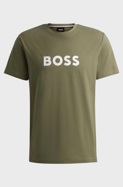 T-shirt męski BOSS RN Beige/Khaki zielony (50503276-250). Zielone t-shirty męskie Boss, m, bez wzorów, bez kołnierzyka. Za 139.00 zł.