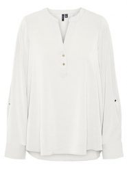 Vero Moda Bluzka w kolorze białym rozmiar: XS. Białe bluzki damskie Vero Moda, xs, bez wzorów, z wiskozy, bez kołnierzyka, bez ramiączek. Za 52.67 zł.