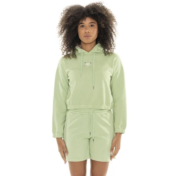 Bluza z kaptur na co dzień na siłownię. Czerwone bluzy sportowe damskie LEONE 1947 APPAREL, z bawełny. W wyprzedaży za 164.19 zł.