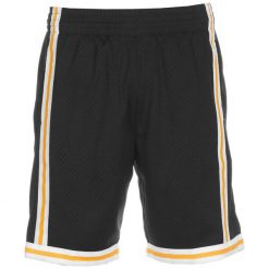 Szorty Swingman Los Angeles Lakers. Czarne szorty męskie Mitchell & Ness, bez kołnierzyka. Za 369.50 zł.
