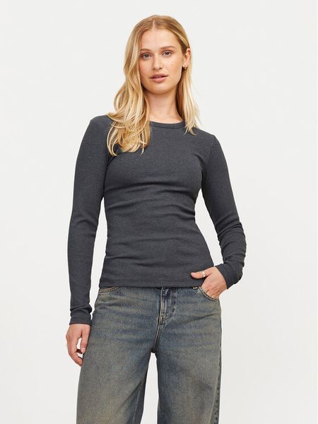 JJXX Bluzka Freya 12200404 Szary Stretch Fit. Szare bluzki damskie JJXX, s, bez wzorów, z bawełny, bez ramiączek. Za 39.99 zł.