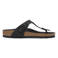 Birkenstock Gizeh BF Triples Black Japonki damskie. Czarne klapki damskie Birkenstock, bez wzorów, z mikrofibry, bez obcasa. Za 379.99 zł.