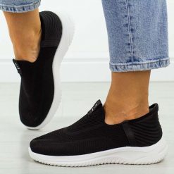 Czarne sportowe buty damskie Potocki 01312. Czarne buty sportowe na co dzień damskie POTOCKI, bez wzorów, z jeansu, trekkingowe. Za 139.00 zł.