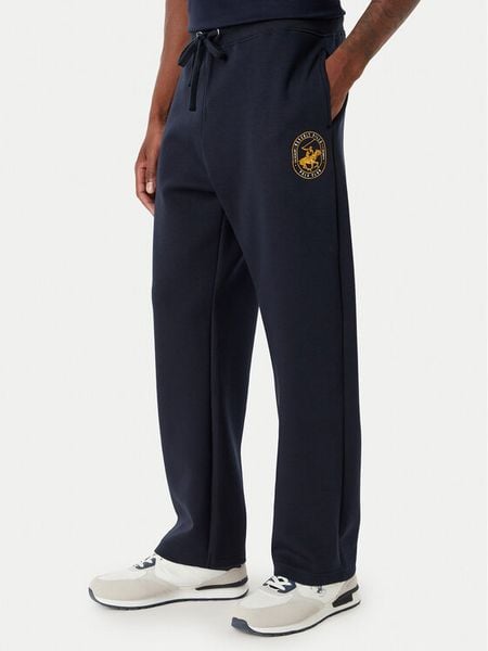 Beverly Hills Polo Club Spodnie dresowe M6532 Granatowy Regular Fit. Niebieskie spodnie dresowe męskie Beverly Hills Polo Club, bez wzorów, z bawełny. Za 181.99 zł.