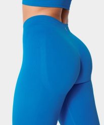 Legginsy bezszwowe z push-up dla kobiet na siłownię Carpatree Eris. Niebieskie legginsy damskie Carpatree, m, bez wzorów, z dzianiny. Za 175.99 zł.