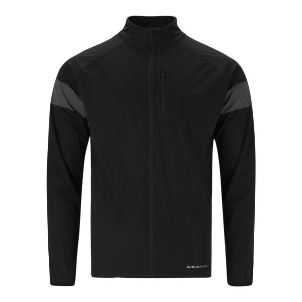 Kurtka wodoodporna Endurance Bard. Czarne kurtki treningowe męskie Endurance, bez wzorów, do biegania. Za 382.50 zł.