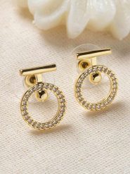 Lodie Silver Pozłacane kolczyki-wkrętki z cyrkoniami rozmiar: onesize. Szare kolczyki damskie Lodie Silver, z cyrkonią, metalowe. Za 73.99 zł.