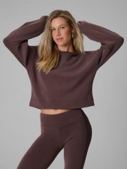 4F Bluza dresowa regular z modalem damska - brązowa S. Brązowe bluzy z kapturem damskie 4f, s, z dresówki. Za 169.99 zł.