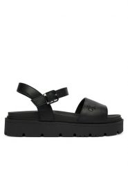 Calvin Klein Sandały Velcro Sandal V3A2-83255-0326 Czarny. Czarne sandały dziewczęce CALVIN KLEIN, ze skóry, bez zapięcia. Za 429.99 zł.